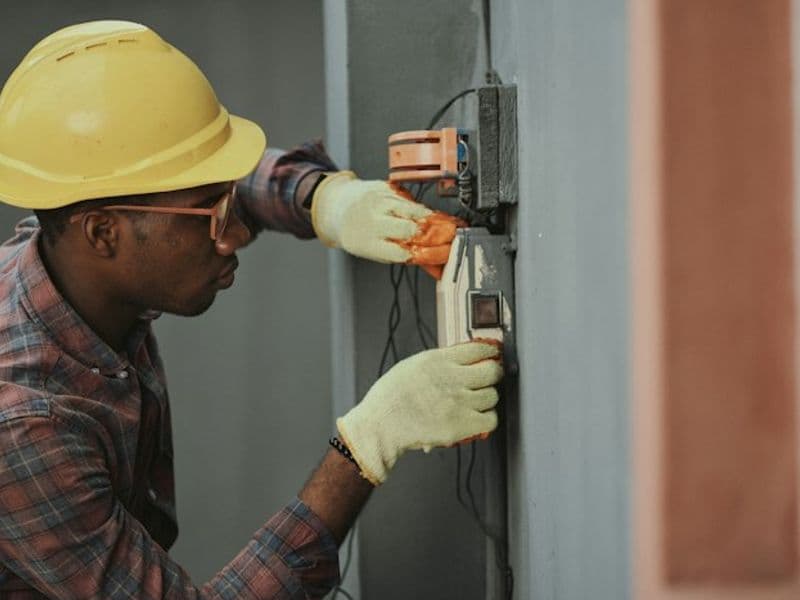 HVAC professional at work